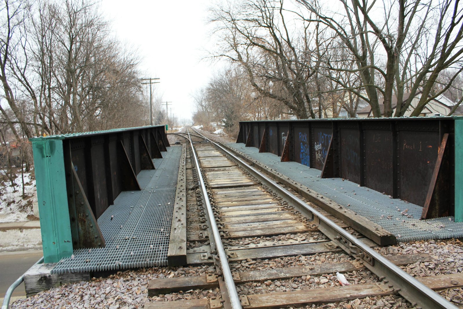 Looking south